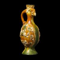 A Chinese Tang -Style Sancai Glazed Phoenix-Head Ewer 三彩鳳首壺