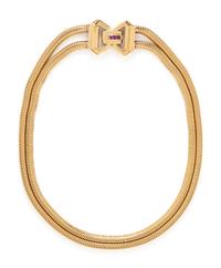 RETRO, YELLOW GOLD AND RUBY NECKLACE
