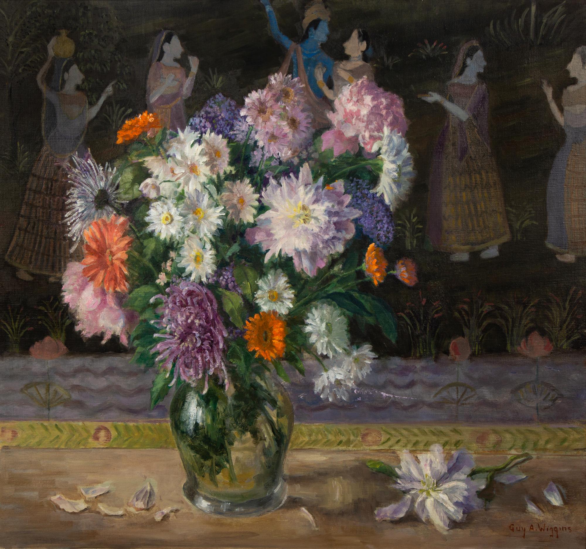 Flowers Before an Indian Painting