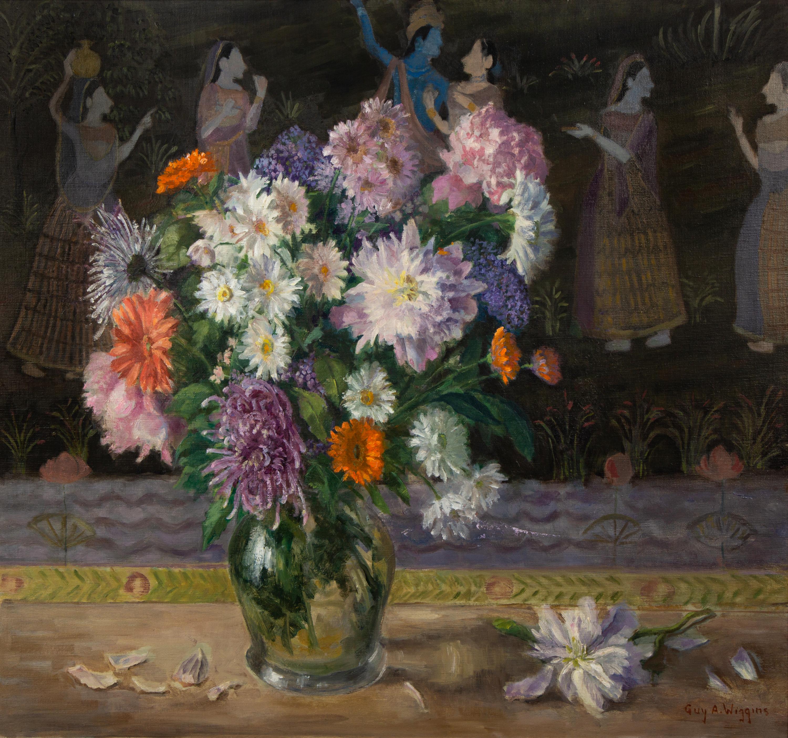 Flowers Before an Indian Painting
