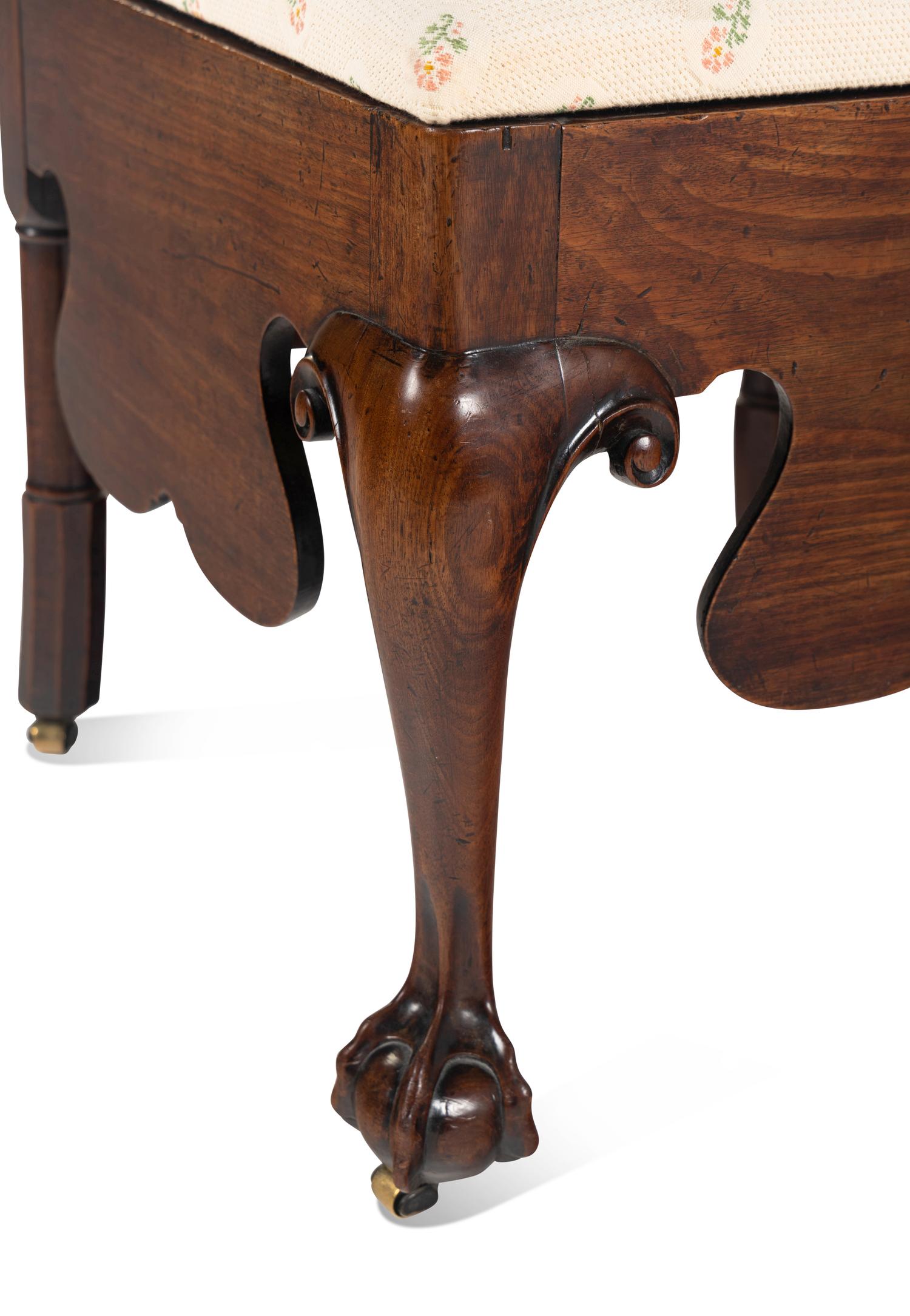 A George II Walnut Corner Chair