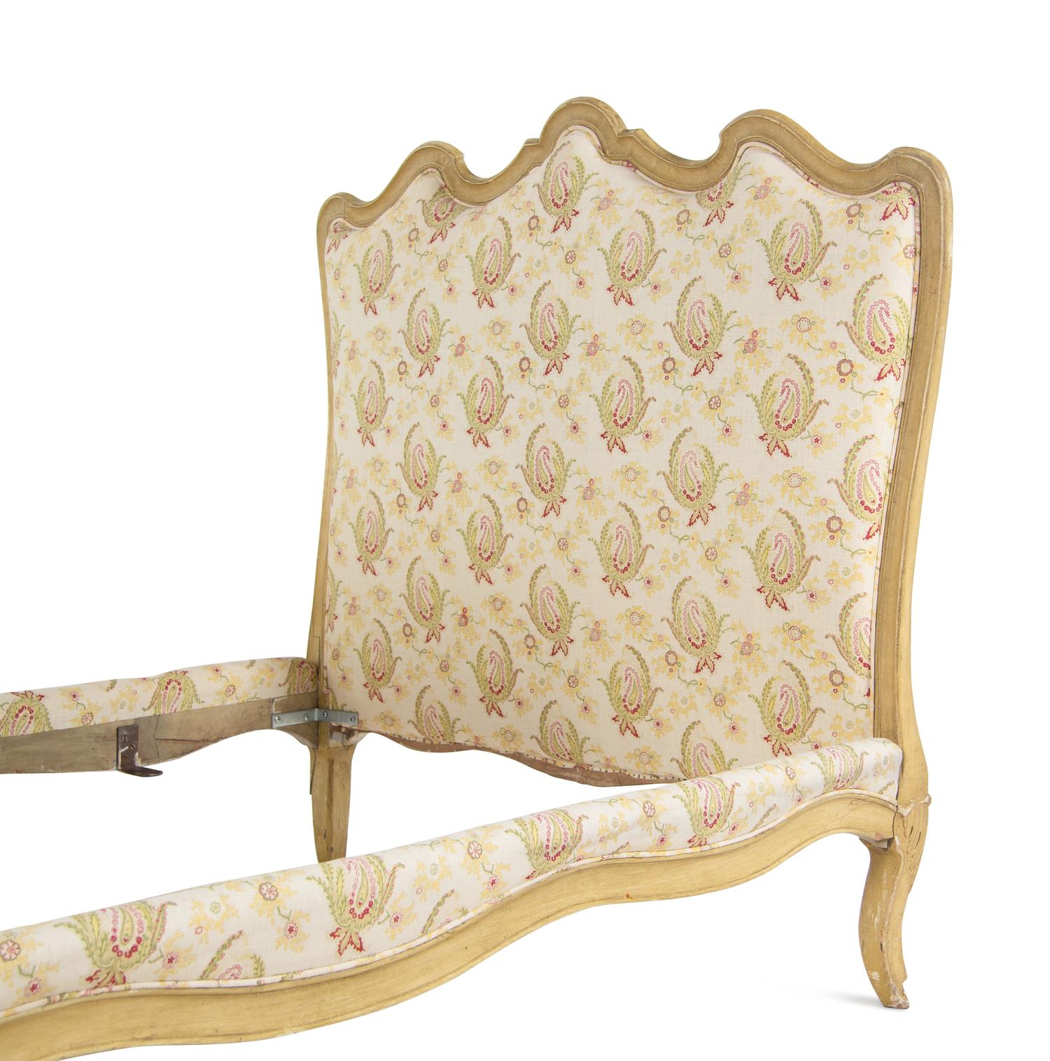 A Louis XV Style Carved and Painted Wood Daybed