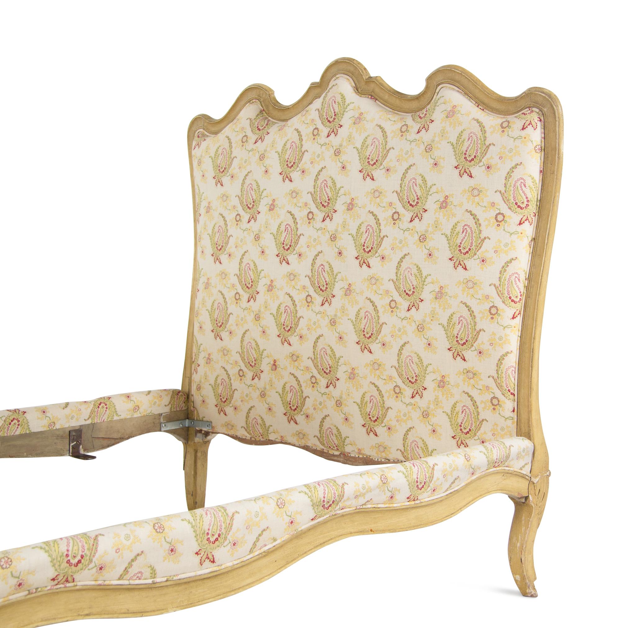 A Louis XV Style Carved and Painted Wood Daybed