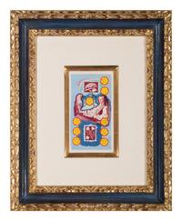 Neuf de Pentacles, Arcane Mineur ( Projet pour Le Jeu de Cartes Le Tarot Universel de Salvador Dalí), 1971