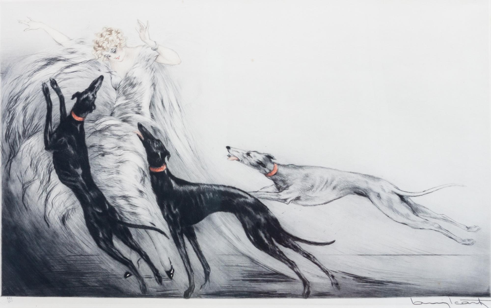 Louis Icart, (French, 1888-1950), Coursing II, 1929