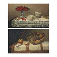 Josefine Osnaghi (Austrian, 1861-1939) — Tabletop Still Lifes