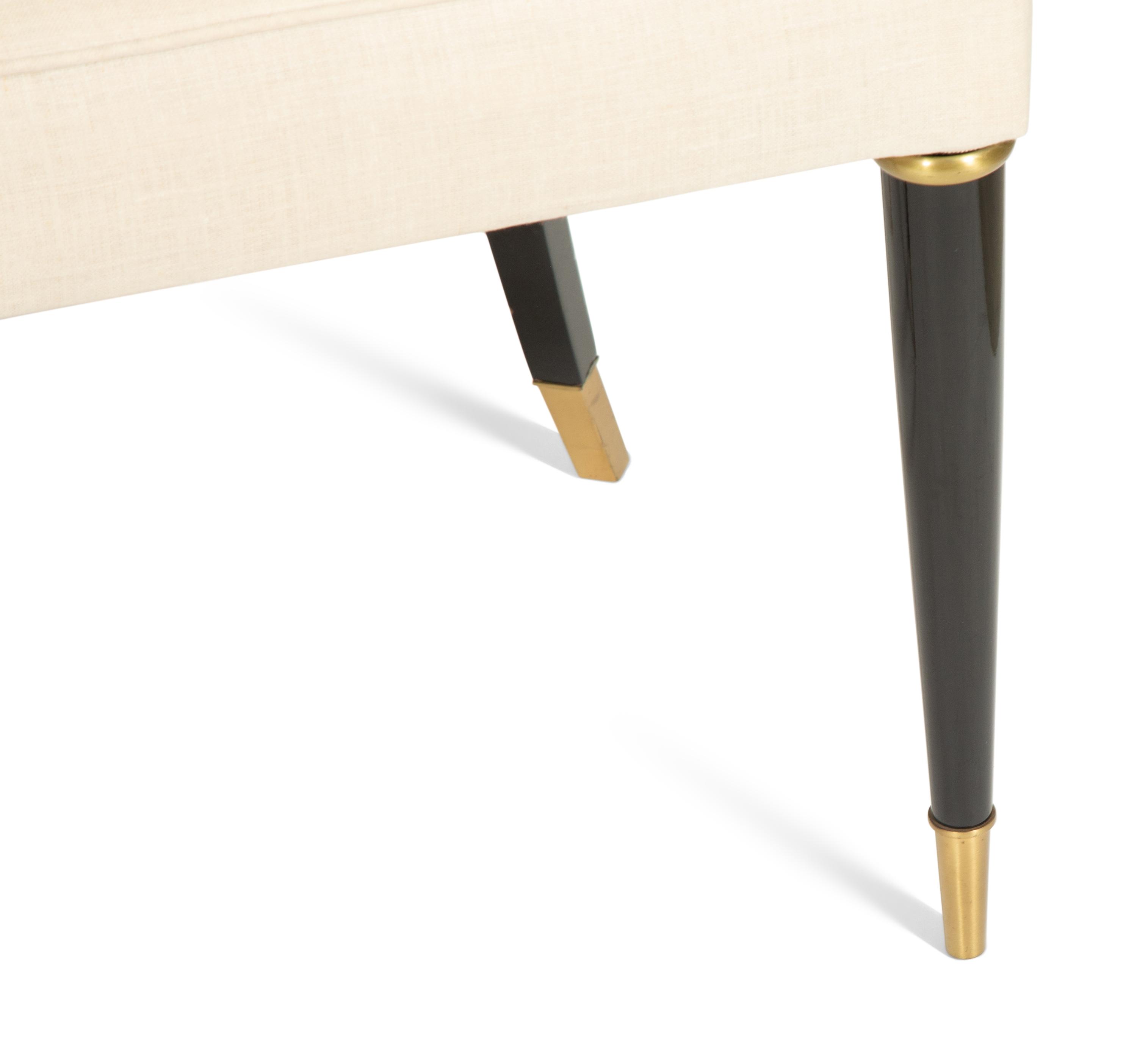 A Set of Ten Art Deco Ebonized Dining Chairs Attributed to Maison Jansen
