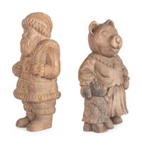 Two Folk Art Wooden Carvings