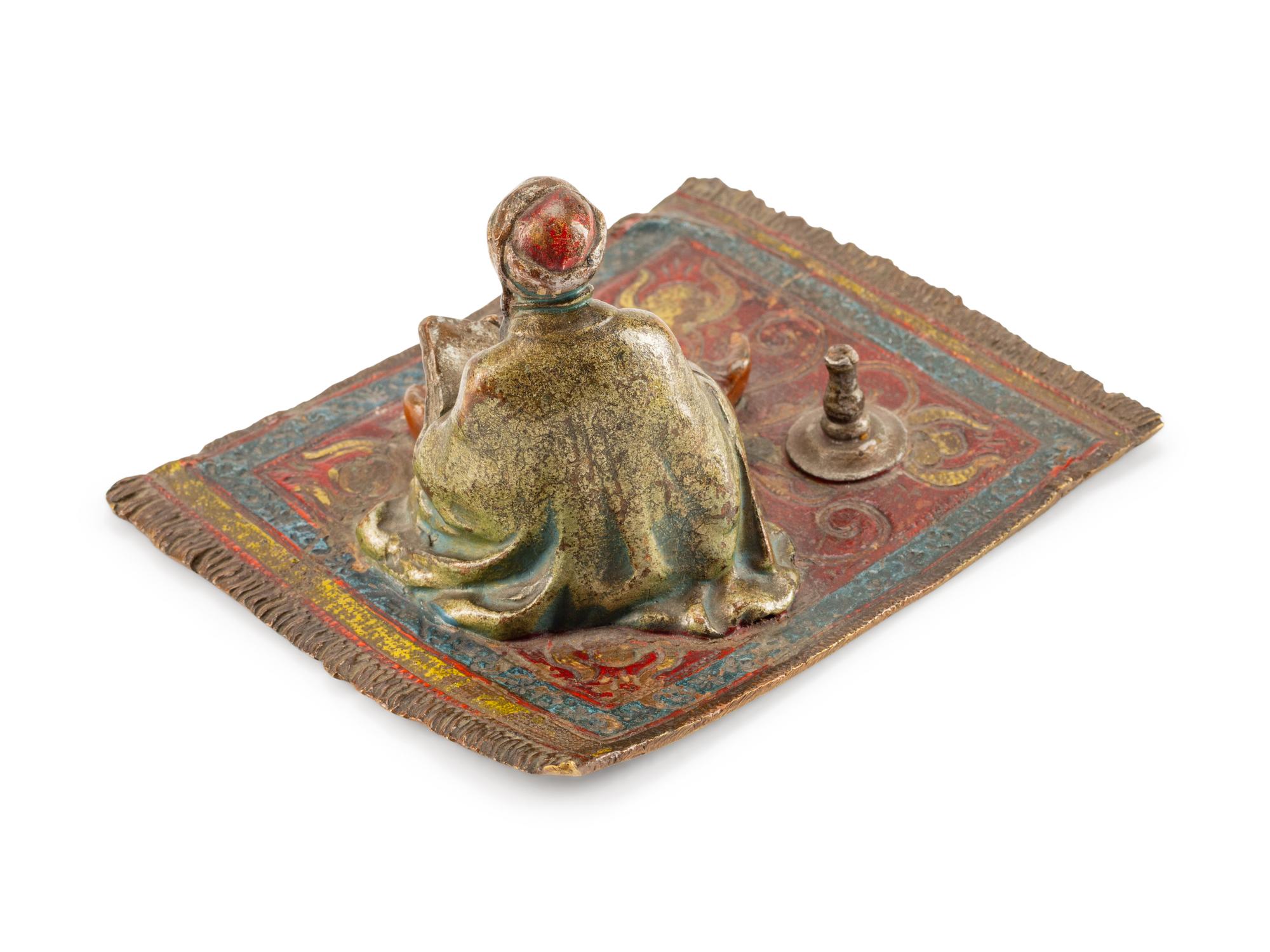 An Austrian Cold-Painted Bronze Figure of a Man Reading the Koran — EARLY 20TH CENTURY