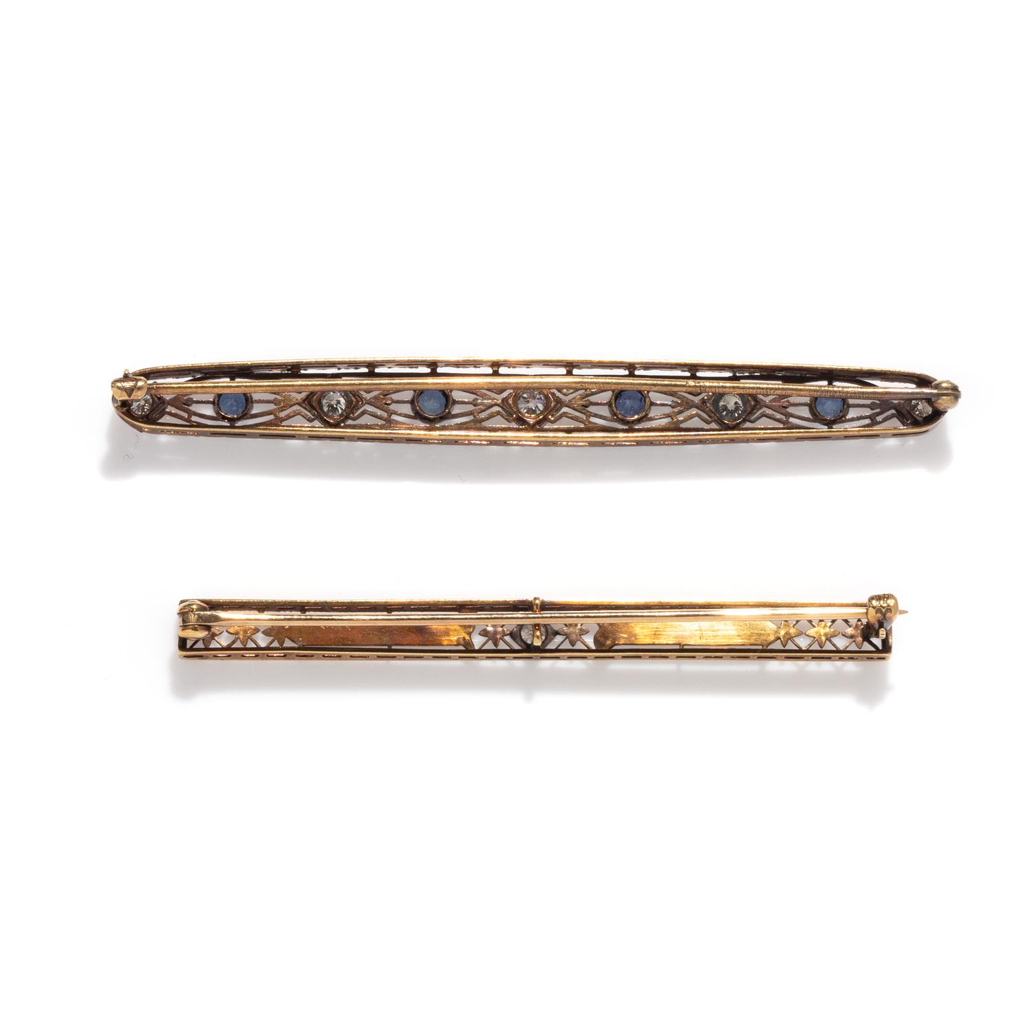 COLLECTION OF ANTIQUE DIAMOND BAR BROOCHES