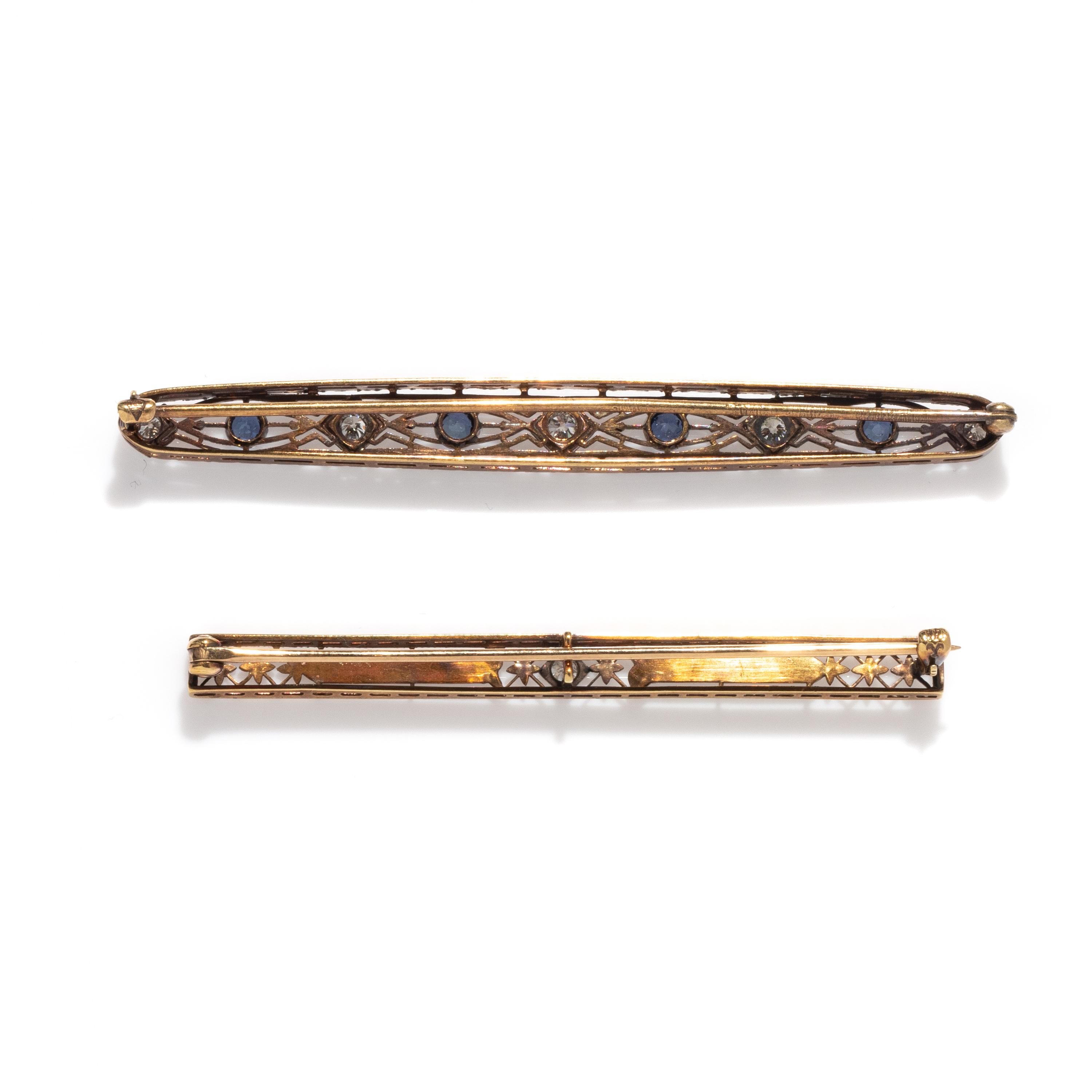 COLLECTION OF ANTIQUE DIAMOND BAR BROOCHES