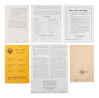 [BLACK PANTHER PARTY]. A group of 6 imprints related to Eldridge Cleaver and Angela Davis.