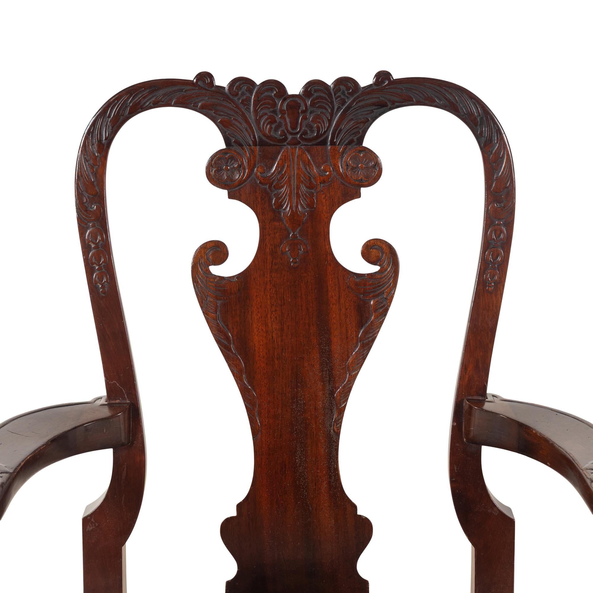 An George II Style Mahogany Armchair