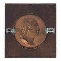 After Jean-Baptiste Nini (Italian, 1717-1786), A Profile Portrait Bas-Relief Plaque of Benjamin Franklin