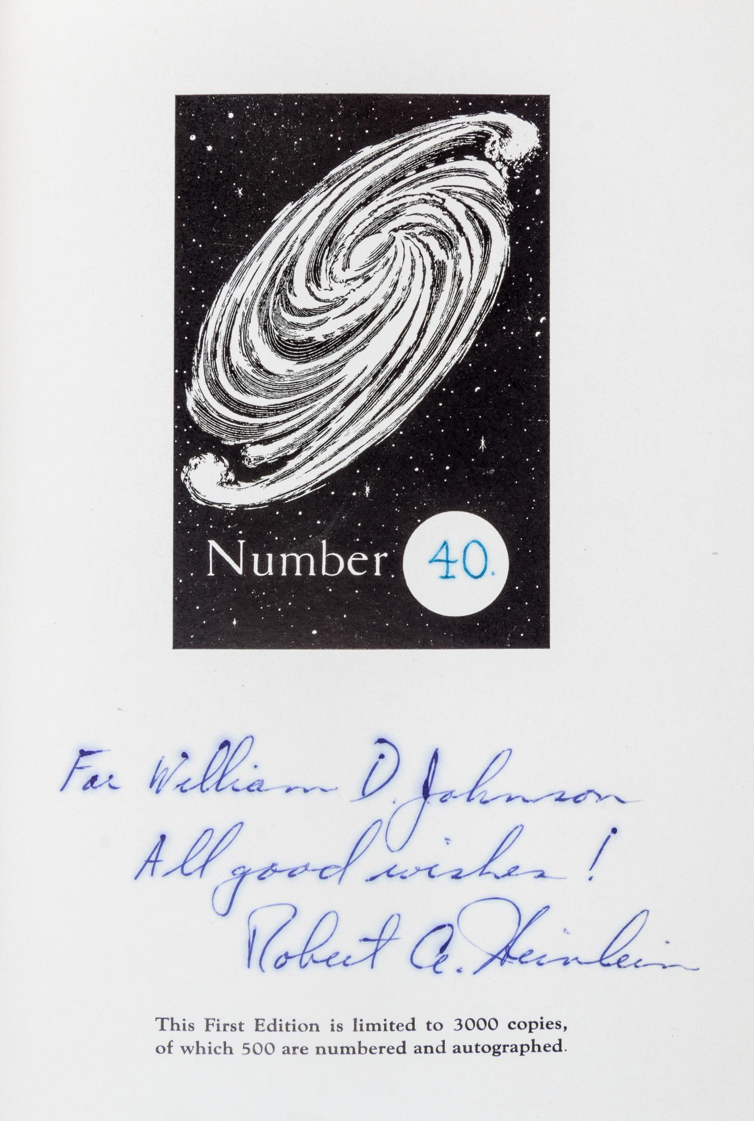 HEINLEIN, ROBERT A. Beyond the Horizon. Reading, PA, 1948. First edition. Limited, signed.