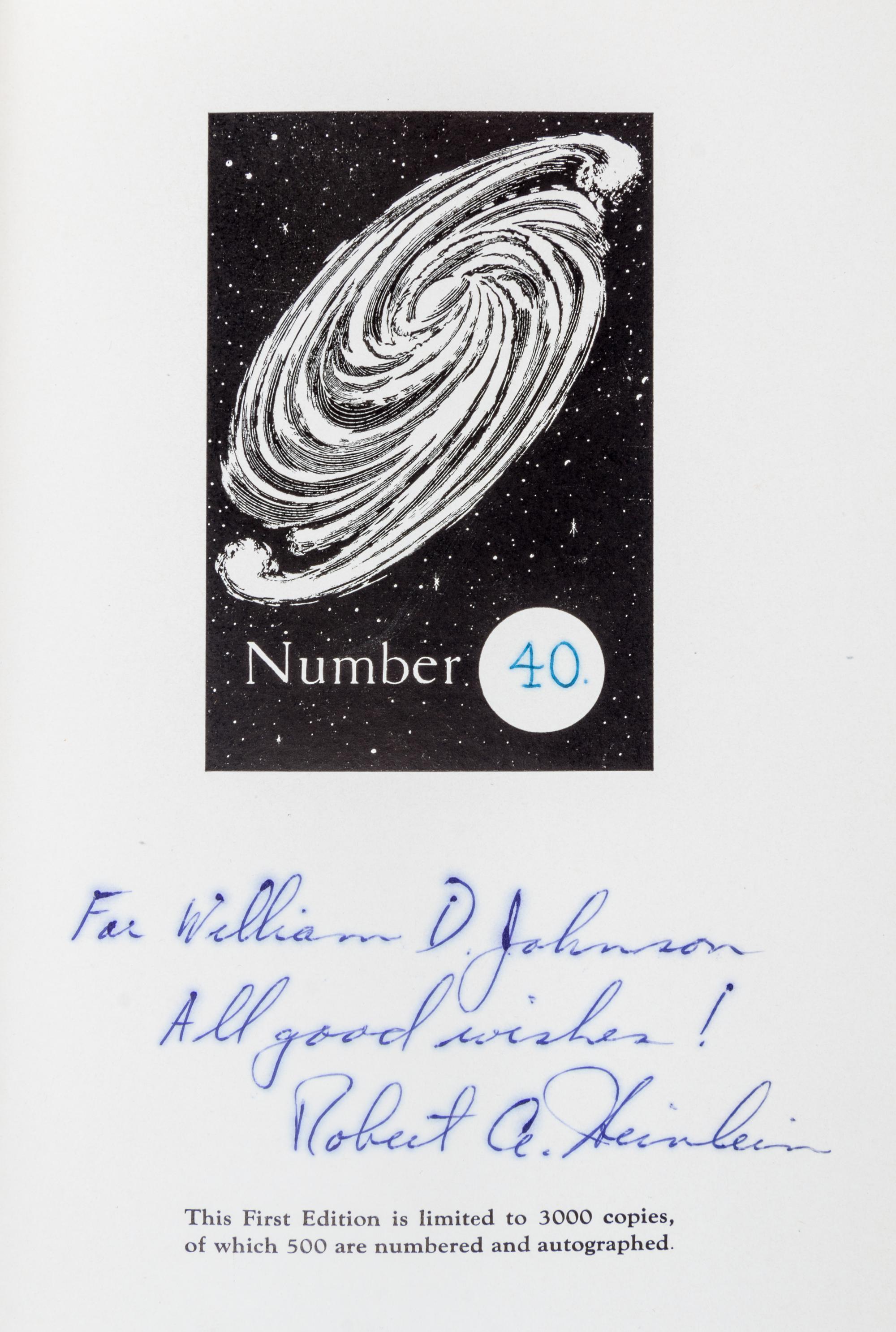 HEINLEIN, ROBERT A. Beyond the Horizon. Reading, PA, 1948. First edition. Limited, signed.