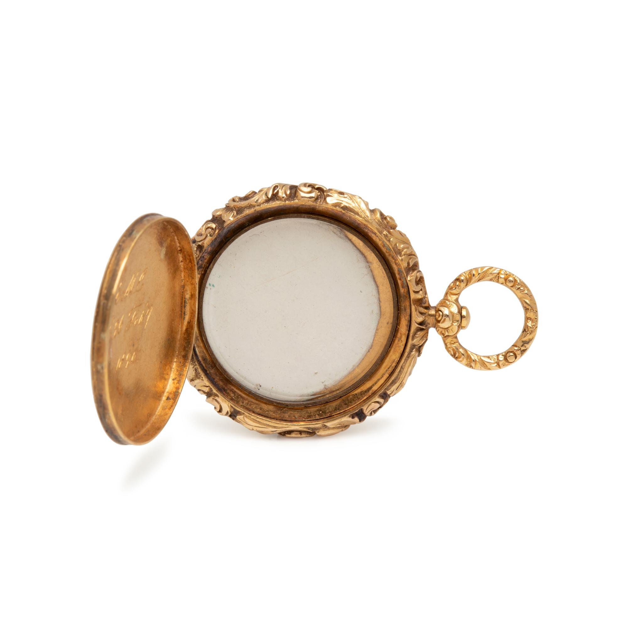ANTIQUE, GOLD-FILLED LOCKET