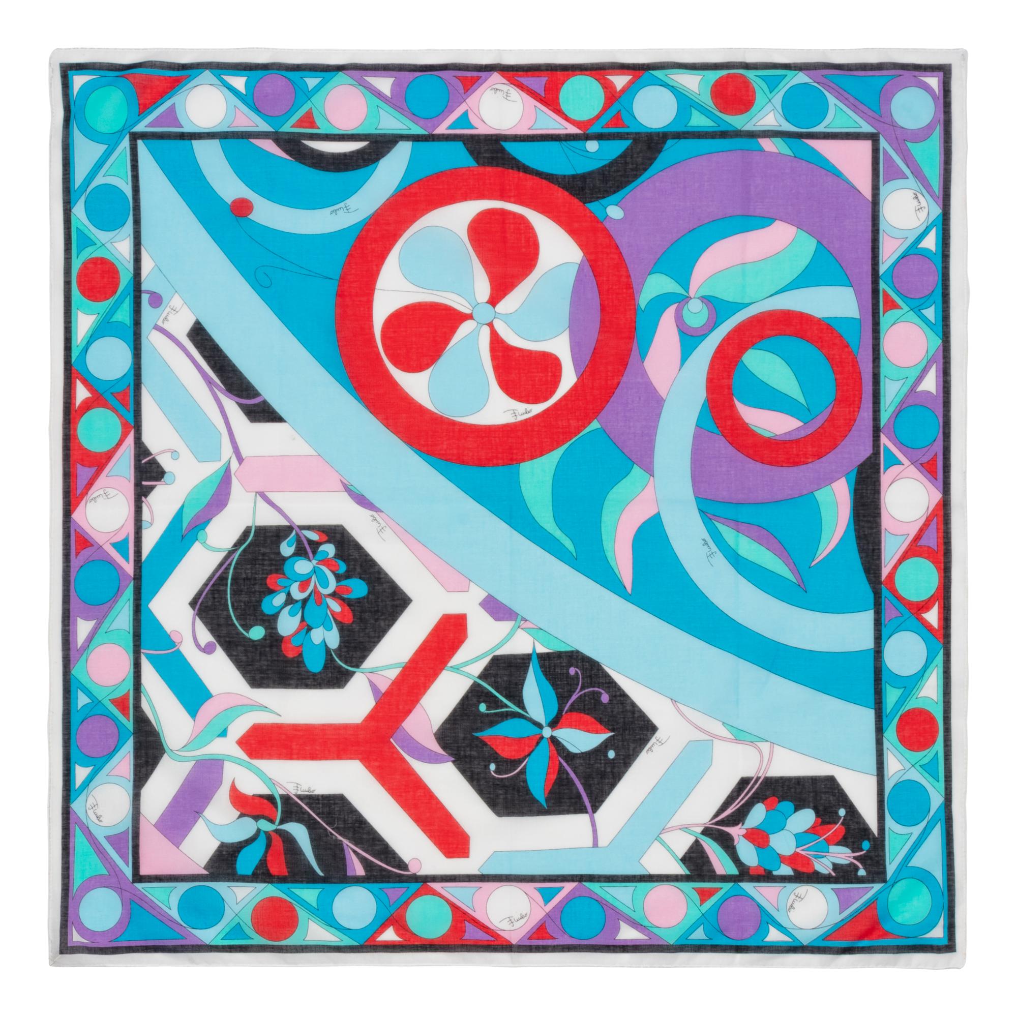 Collection of Three Pucci Items; Two Scarves, One Bag, 1990-2000s