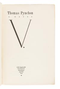 PYNCHON, Thomas (b. 1937). V. Philadelphia and New York: J. B. Lippincott, 1963.