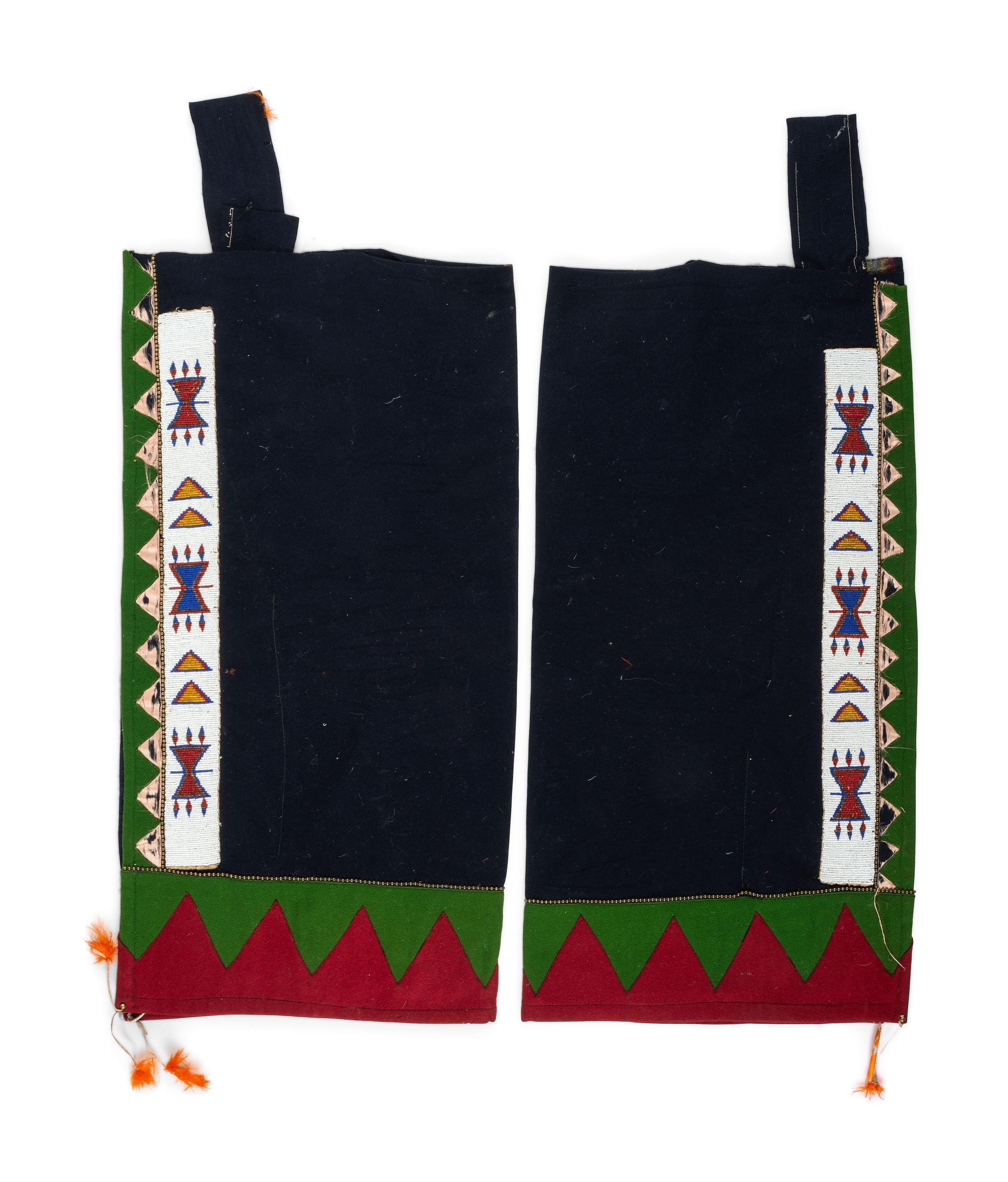 Blackfeet Beaded Wool Leggings
