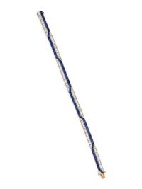 PLATINUM, SAPPHIRE, AND DIAMOND BRACELET