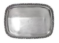 An American Silver Tray, Gorham Mfg Co., Providence, RI, monogrammed in the center.
