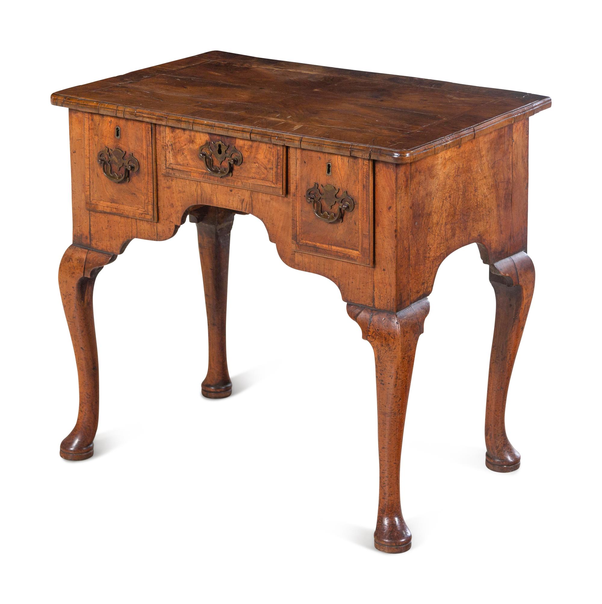 A George I Walnut Veneered Dressing Table