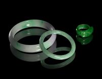 Three Chinese Jadeite Jewelry Pieces