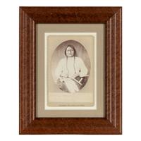 [Native Americana]. A pair of Sitting Bull cabinet photographs. Fort Randall, Dakota Territory: Bailey, Dix & Mead, 1882.