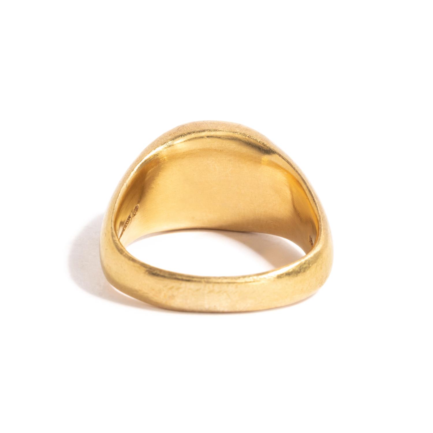 A Roman Gold and Carnelian Finger Ring with the Flying Horse Pegasus
