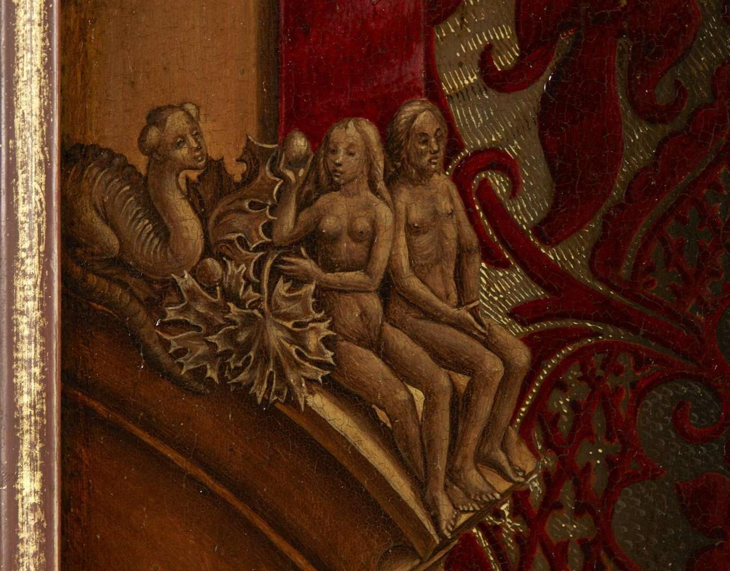 Master of the Embroidered Foliage (Netherlandish, active Brussels, late 15th Century) — Nursing Madonna