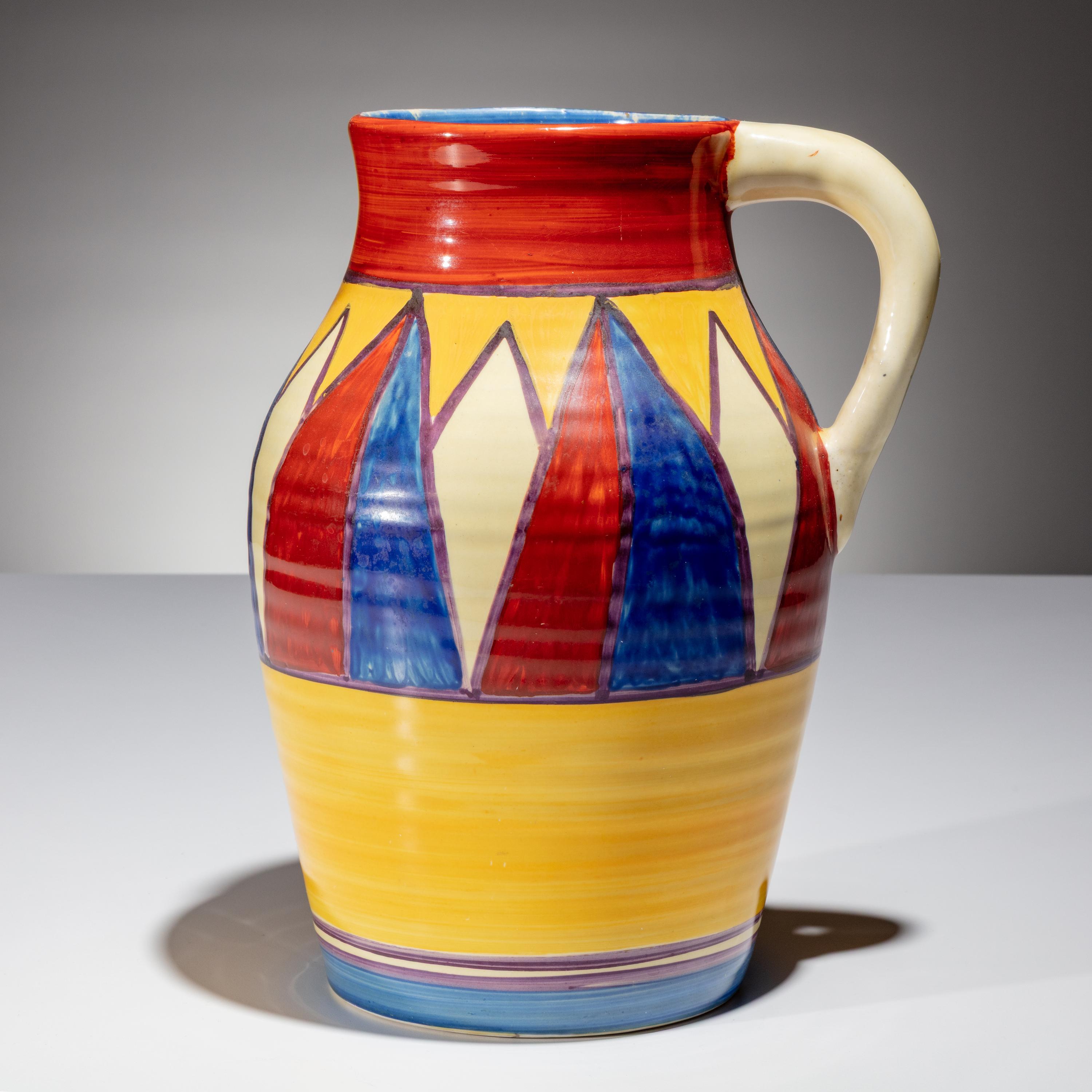 Clarice Cliff (English, 1899–1972) — Bizarre Lotus Jug