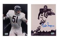 A Group of Gale Sayers and Dick Butkus Signed Autograph Photos (Beckett Authentication Services BAS Certified)