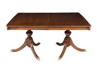 A George III Style Mahogany Double-Pedestal Dining Table