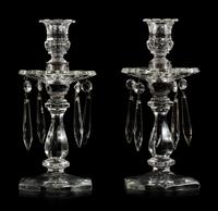 A Pair of French Sconces together with a Pair of Candlesticks and Four Stoppers