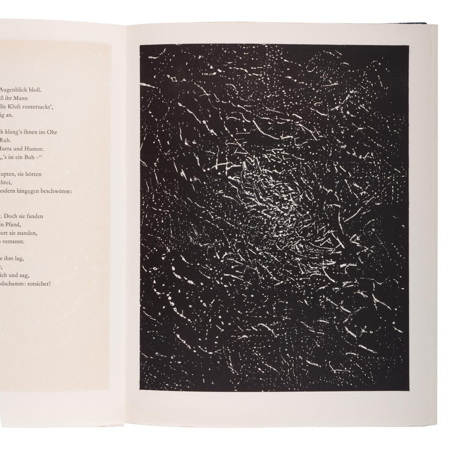 [ARTIST BOOKS]. ERNST, Max (1891-1976), illustrator. -- DODGSON, Charles Lutwidge ("Lewis Carroll") (1832-1898). The Hunting of the Snark. Die Jagd nach dem Schnark . Stuttgart: Manus Presse, 1968.