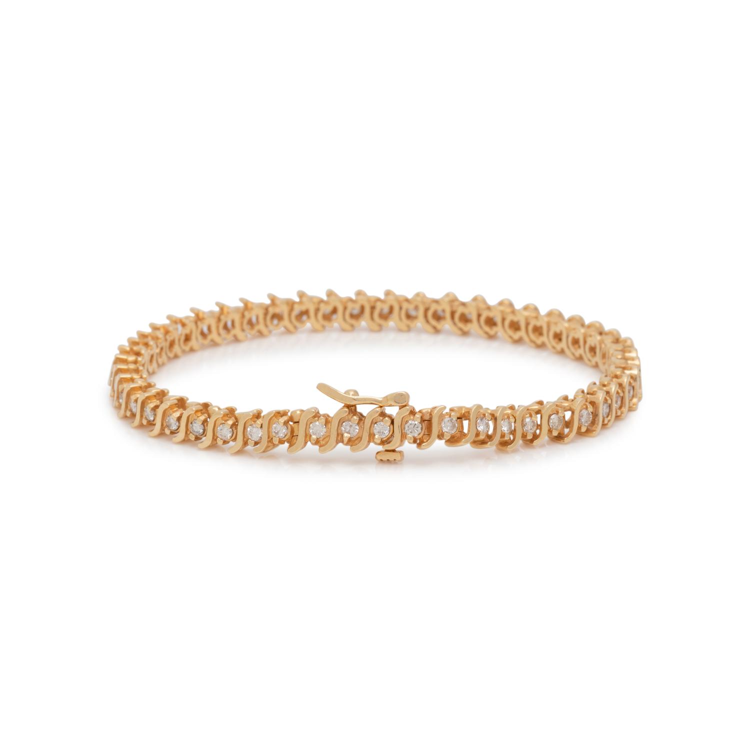 YELLOW GOLD AND DIAMOND BRACELET