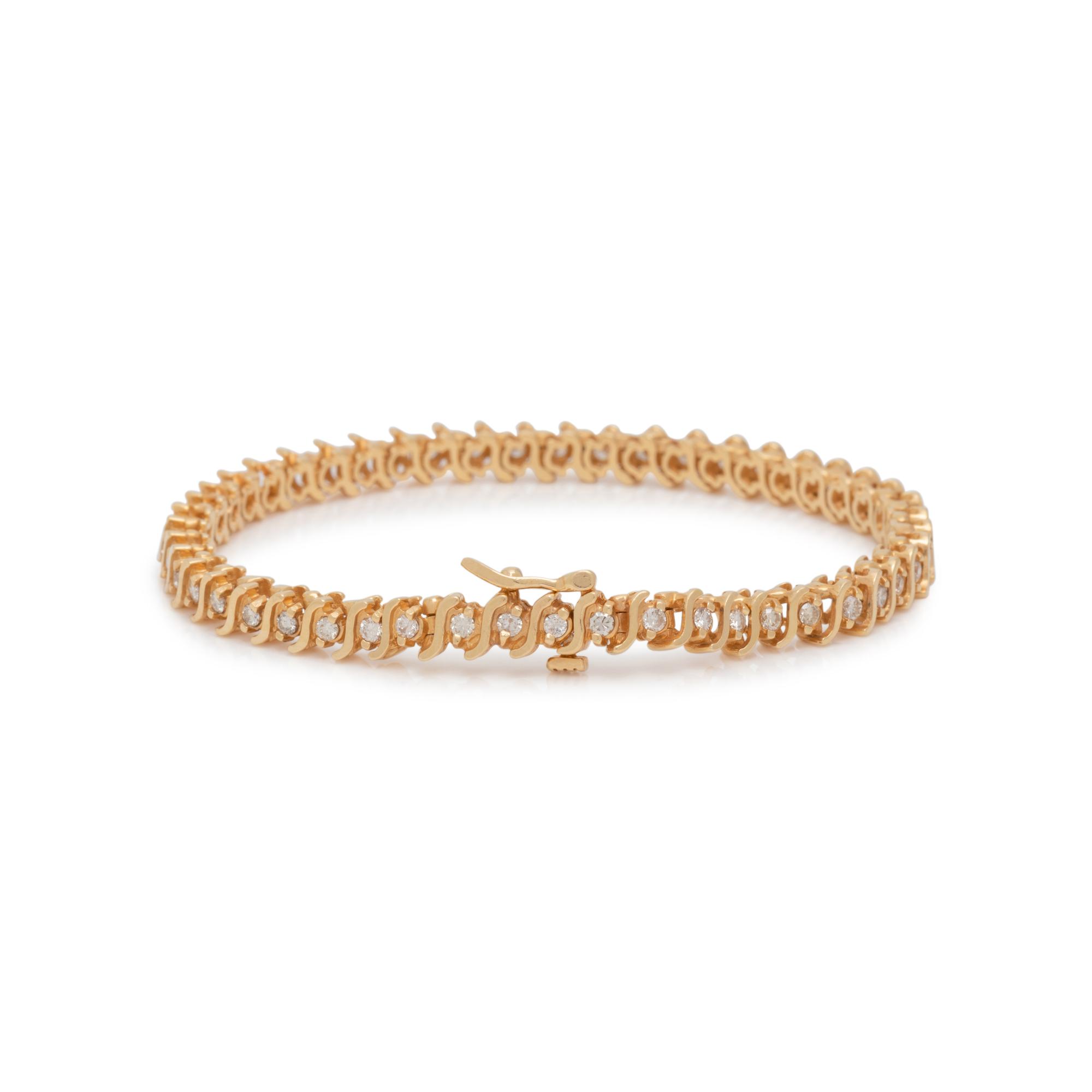 YELLOW GOLD AND DIAMOND BRACELET