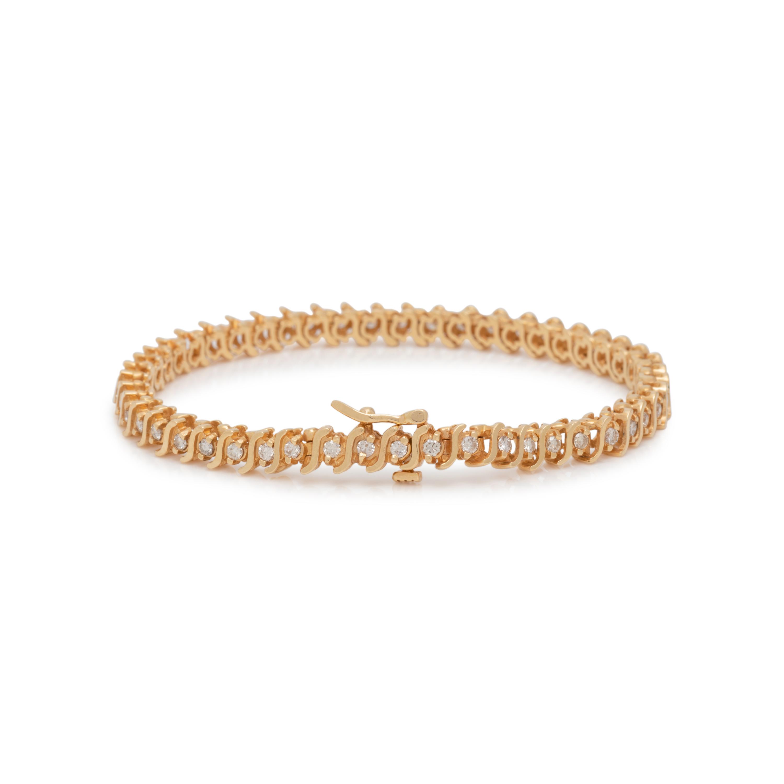 YELLOW GOLD AND DIAMOND BRACELET
