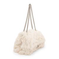 BALENCIAGA, FAUX FUR CRUSH BAG