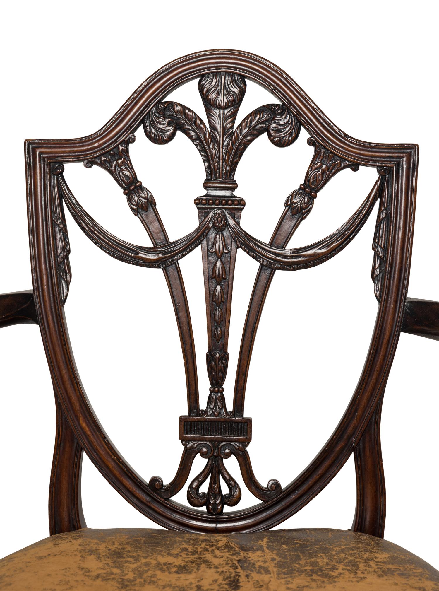 A George III Mahogany Armchair