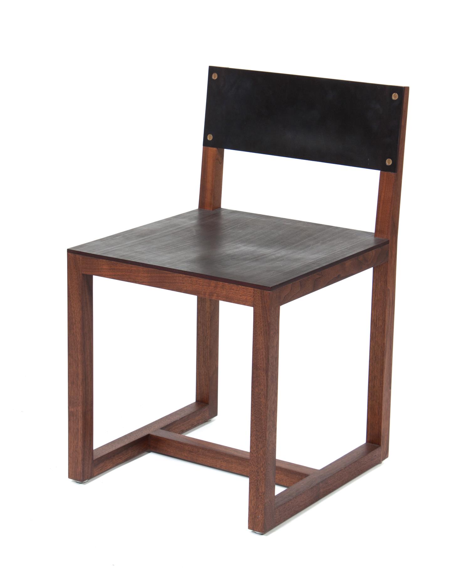 An American Black Walnut Square Guest Chair Height 29 inches. — BDDW FURNITURE