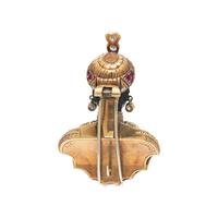 NARDI, YELLOW GOLD, DIAMOND AND RUBY BLACKAMOOR BROOCH