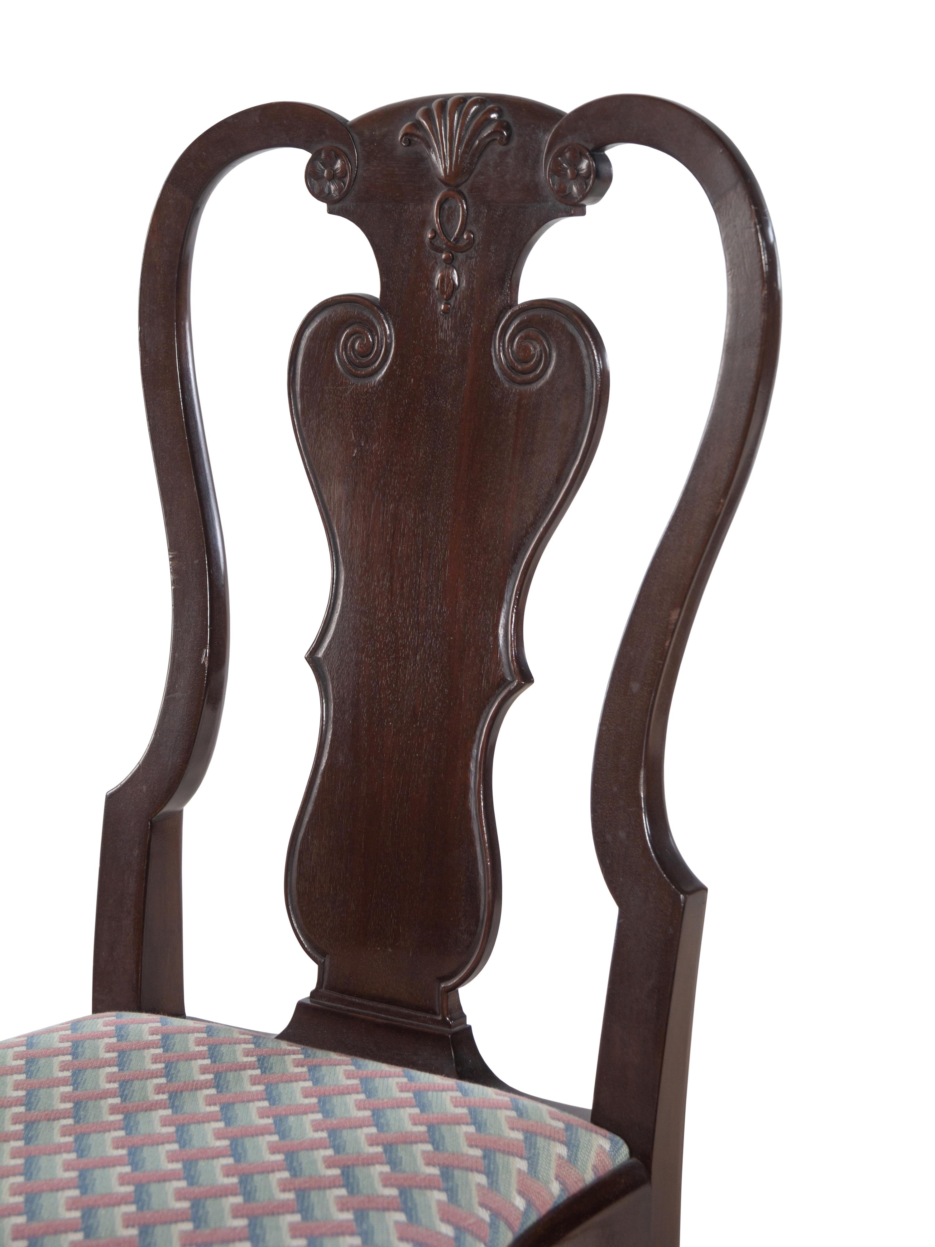 A Set of Twelve George II Style Mahogany Dining Chairs