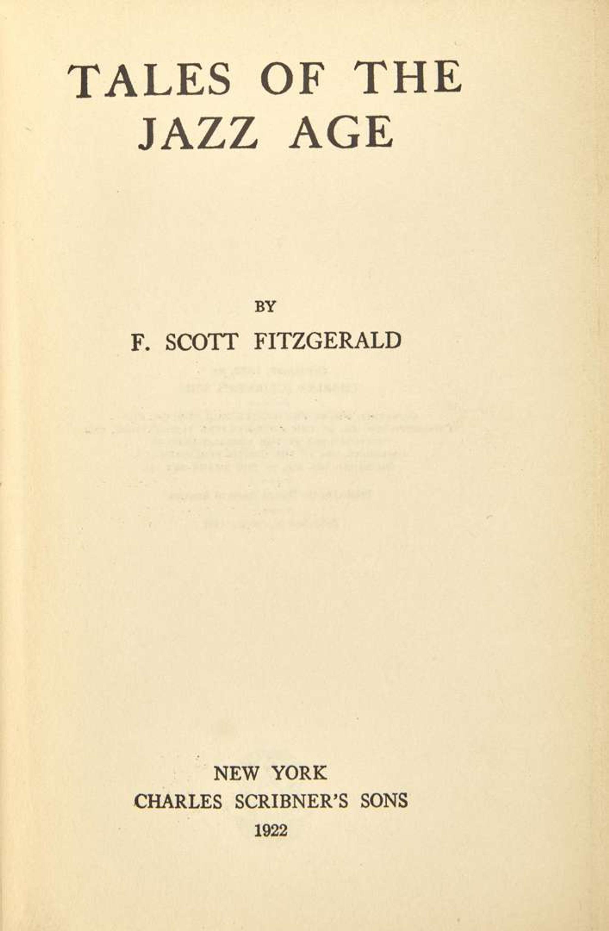 [Literature] Fitzgerald, F. Scott: Group of 2 First Editions