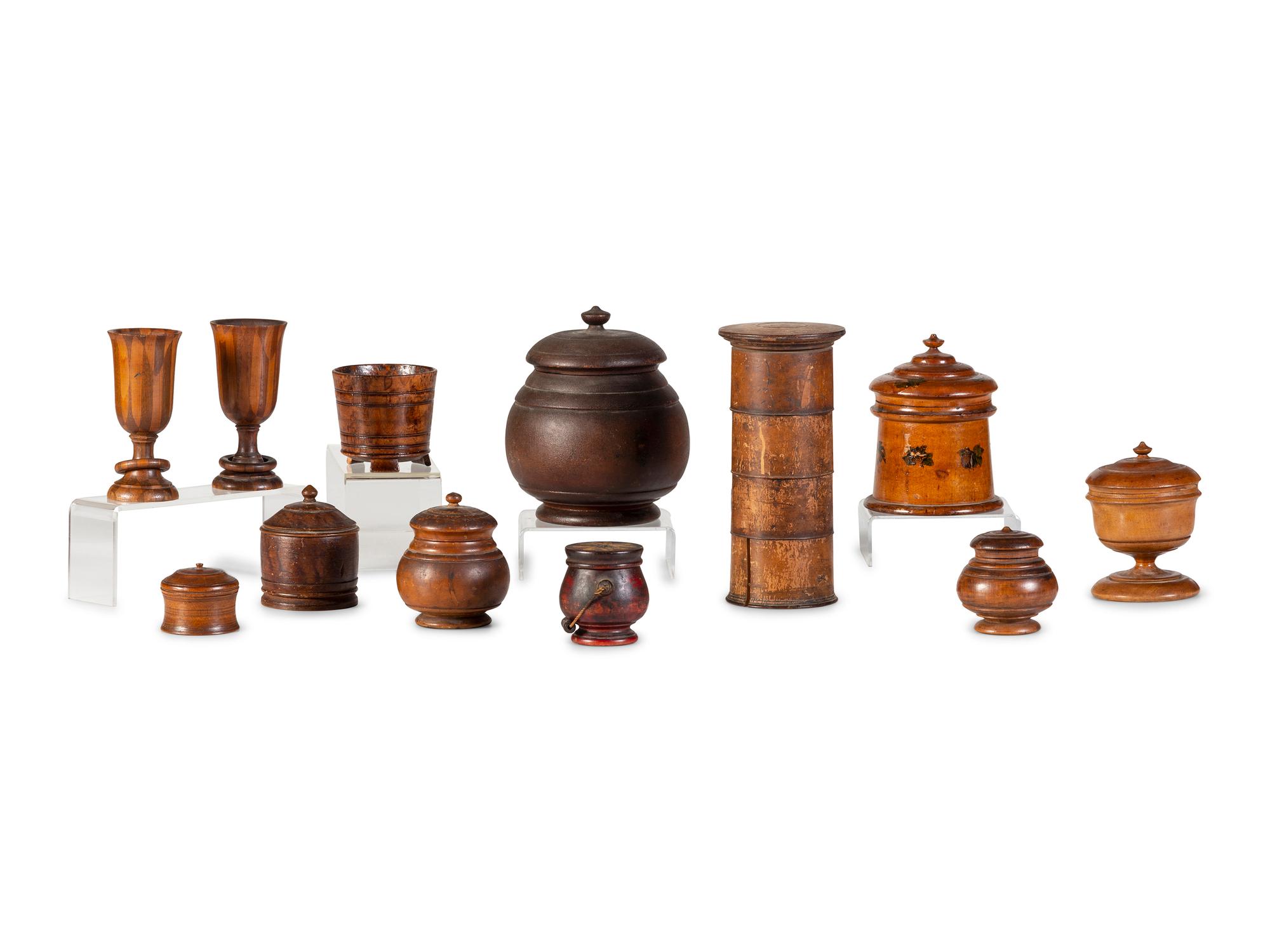 A Collection of Treen and Other Wooden Ware