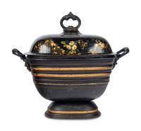 An English Painted and Parcel Gilt Tôle Wine Cooler