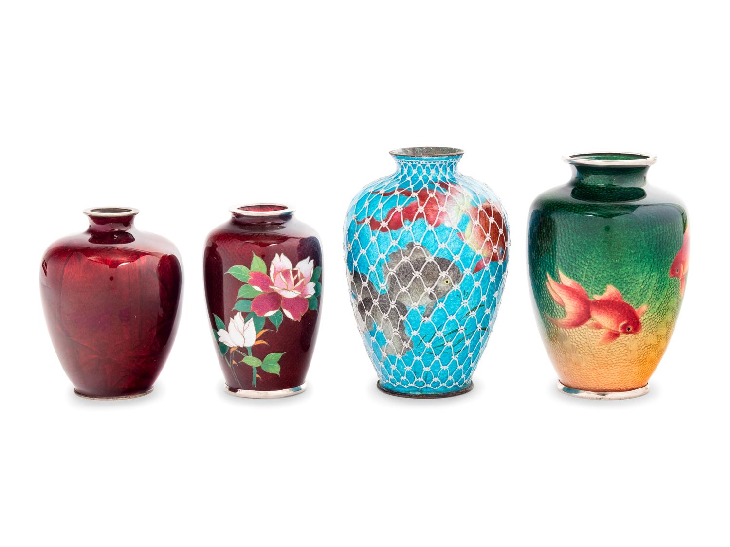 Four Cloisonné Vases