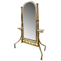 A Brass Dressing Mirror 46" W x 19" D x 76.5" H — France, Circa 1930