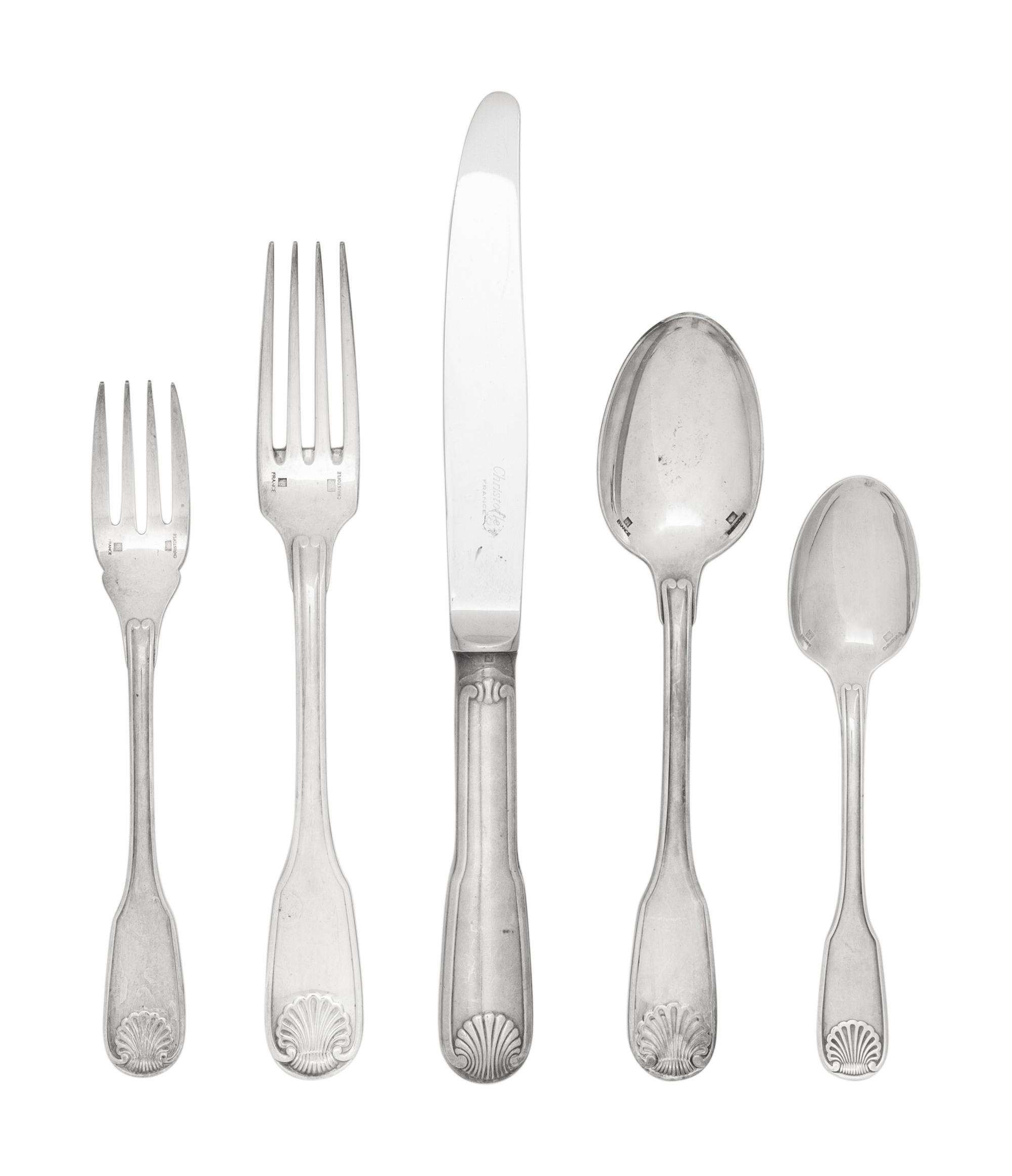 A Christofle Silver-Plate Flatware Service